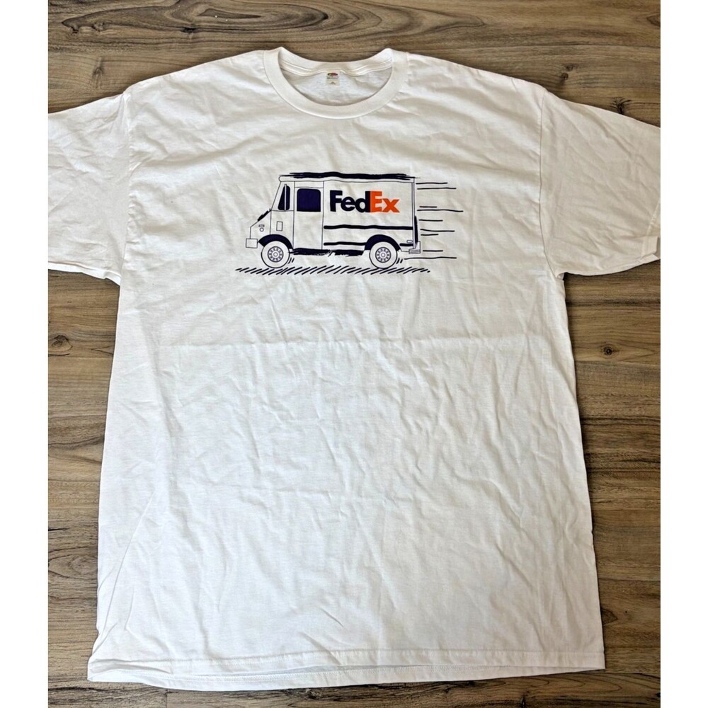 FedEx Vintage Federal Express Truck Graphic Promo T-Shirt Extra Large XL